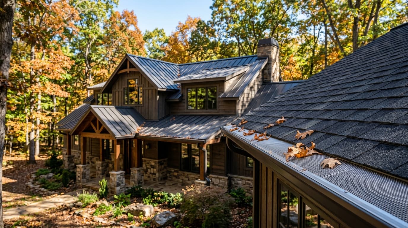 Coler Mountain Bentonville home protected from oak catkins and sweetgum debris